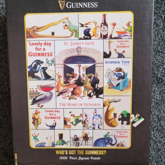 New York Puzzle Company Who's Got The Guinness? 1000pc jigsaw puzzle - Picture 1 of 1